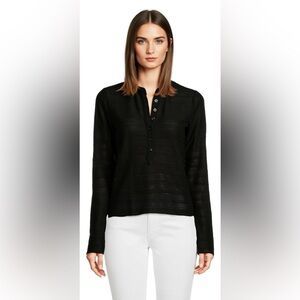 NWT Rag & Bone Charcoal Long-Sleeve Henley